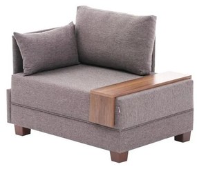 Ъглово кресло TULA, кафяво, ляво