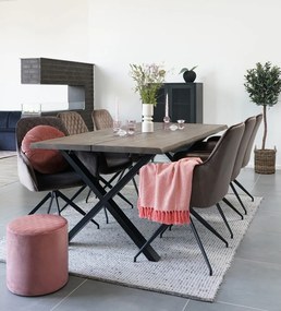 Кафяв тапициран трапезен стол Harbo – House Nordic