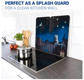 Капаци за печка в комплект от 2 броя от закалено стъкло 30x52 cm - Maximex