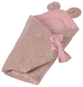 Розово бебешко одеяло от рипсено кадифе 35x65 cm – Meowbaby