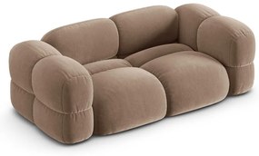 Кафяв кадифен диван 210 cm Loretto – Cosmopolitan Design