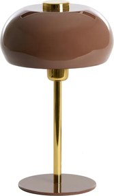 Кафява настолна лампа с метален абажур (височина 34 cm) Surin – Light &amp; Living