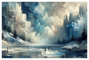 Картина на платно – Леден планински пейзаж