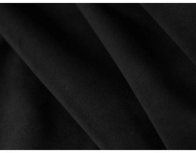 Ъглов диван от черно кадифе (ляв ъгъл) Bellis - Micadoni Home