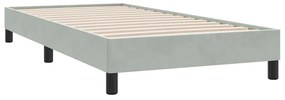 4101343 vidaXL Рамка за легло без матрак Светло сиво 100x210 cm Кадифе
