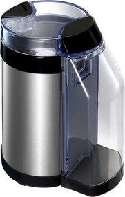 Кафемелачка Oliver Voltz OV51172D, 130W, Контейнер за смляно кафе 50 гр, 2 филтъра за фино и едро кафе, Черен/Сребрист