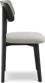 Светлосив трапезен стол от масивна дървесина Niu – Makamii