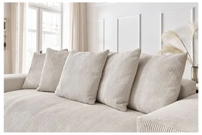 Кремав диван от рипсено кадифе 280 cm Voltaire – Bobochic Paris