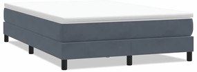 3315832 vidaXL Box Spring Легло без матрак Тъмно сиво 160x210 cm Кадифе