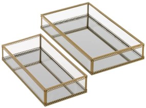 Метални декоративни подноси 2 бр. 14x24 cm – Casa Selección