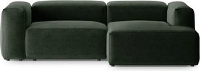 Зелен ъглов диван (десен ъгъл) Bergamo – Cosmopolitan Design