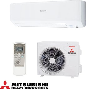 Инверторен климатик Mitsubishi Heavy Industries SRK25ZSP-W + SRC25ZSP-W, 9000 BTU, 17 м2, А++, Jet технология, R-32, Бял