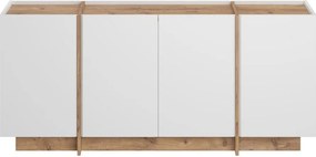 Бял скрин от декор от бор с отвор за кабели 180x80x45 cm Dorma – Kalune Design