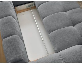 Тъмносив шенилов сгъваем/с място за съхранение ъглов диван (десен ъгъл/L форма) Everest – Bobochic Paris