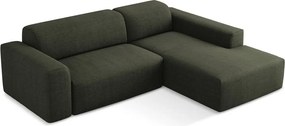 Зелен ъглов диван (десен ъгъл) Keli – Makamii