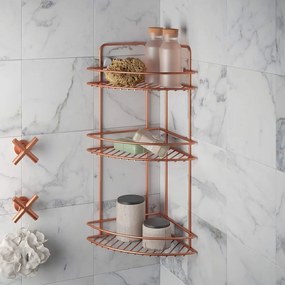 Ъглов рафт за баня с три етажа Copper - Metaltex