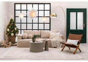 Бяло-бежово плетено одеяло 130x170 cm Chunky Marl Knit – Catherine Lansfield