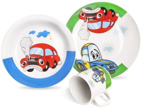 Детски порцеланов комплект за хранене от 3 части Cars - Orion
