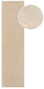 Бежов вълнен килим 60x230 cm Zen Garden - Flair Rugs