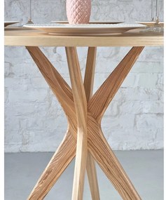 Кръгла трапезна маса с ясенов плот ø 70 cm Jubi – Ragaba