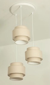 Brilagi - Полилей на кабел RESNA 3xE27/60W/230V Ø 45 см бежов