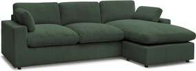 Зелен ъглов диван от рипсено кадифе Belair – Bobochic Paris