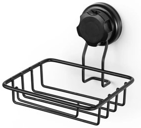 Черен самозадържащ се държач за сапун за стена Черен държач за сапун и гъба Bestlock - Compactor