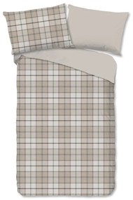 Светлокафяво единично фланелено спално бельо 140x200 cm Bernardus – Good Morning