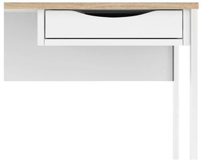 Бяла работна маса , 130 x 48 cm Function Plus - Tvilum