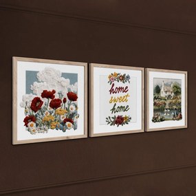 Картини в комплект 3 бр. 30x30 cm Sweet Home – Styler