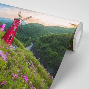Фототапет – Ливада до вълшебна мелница