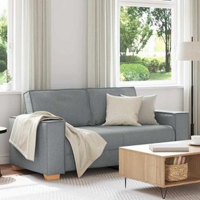 4104980 vidaXL Двуместен диван, светло сив, 140 см, плат