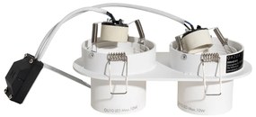 Комплект от 6 вградени спота бели GU10 50mm 2-Light - Installa