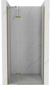 Mexen Roma врати за душ кабина 90 см, прозрачни, златни - 854-090-000-50-00