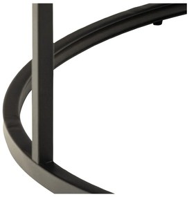 Черна кръгла масичка за кафе с плот от имитация на мрамор ø 80 cm Spiro – Actona