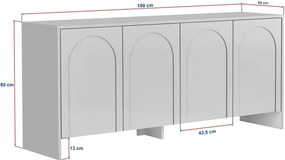 Кремав скрин 180x80x45 cm Arlen – Kalune Design