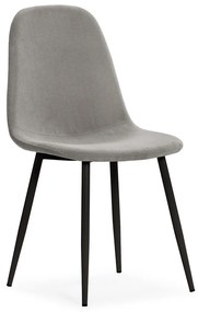 Светлосиви тапицирани трапезни столове в комплект 4 бр. Minka – Marckeric