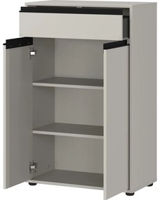 Сив висок шкаф за баня 63x98 cm Lemont – Germania