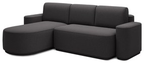 Тъмносив шенилов сгъваем/с място за съхранение ъглов диван (ляв ъгъл) Aurumm – ELTAP