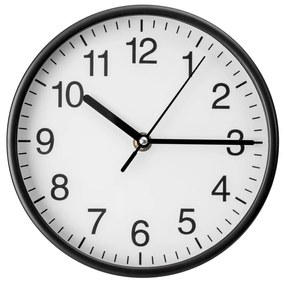 Стенен часовник Ø20 см, 1xAA, черно/бяло