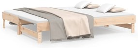 823384 vidaXL Разтегателно дневно легло, 2x(80x200) см, бор масив