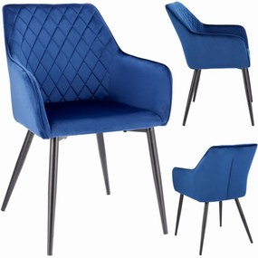 Стол за хранене от кадифе APIS Черен