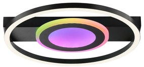 Brilliant - LED RGBW плафон с възможност за димиране MAUREEN LED/20W/230V 3000-6500K черен + дистанционно управление