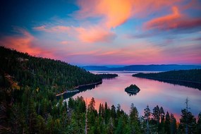 Самозалепващ фототапет – Езеро при залез
