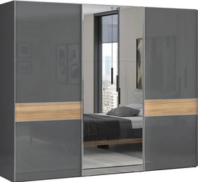 Гардероб с плъзгаща се врата Трикрилен Agate 280 с огледало