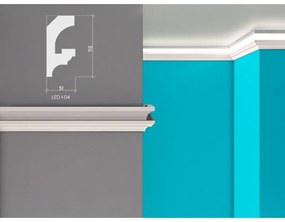 Корниз за скрито LED осветление L04