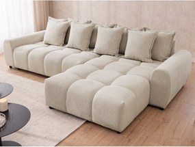 Бежов ъглов диван (десен ъгъл) Albane – Ropez