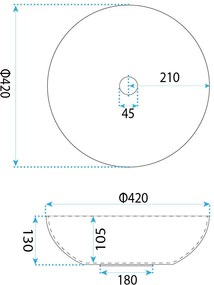 Умивалник за плот Rea Babilon Silver