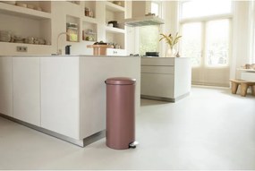 Кош за боклук с педал Brabantia NewIcon 1008853, 30 л, Плавно затваряне, Противоплъзгаща основа, Сатенено покритие, Кафяв