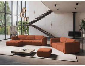 Оранжев ъглов диван (ляв ъгъл) Hoku – Makamii